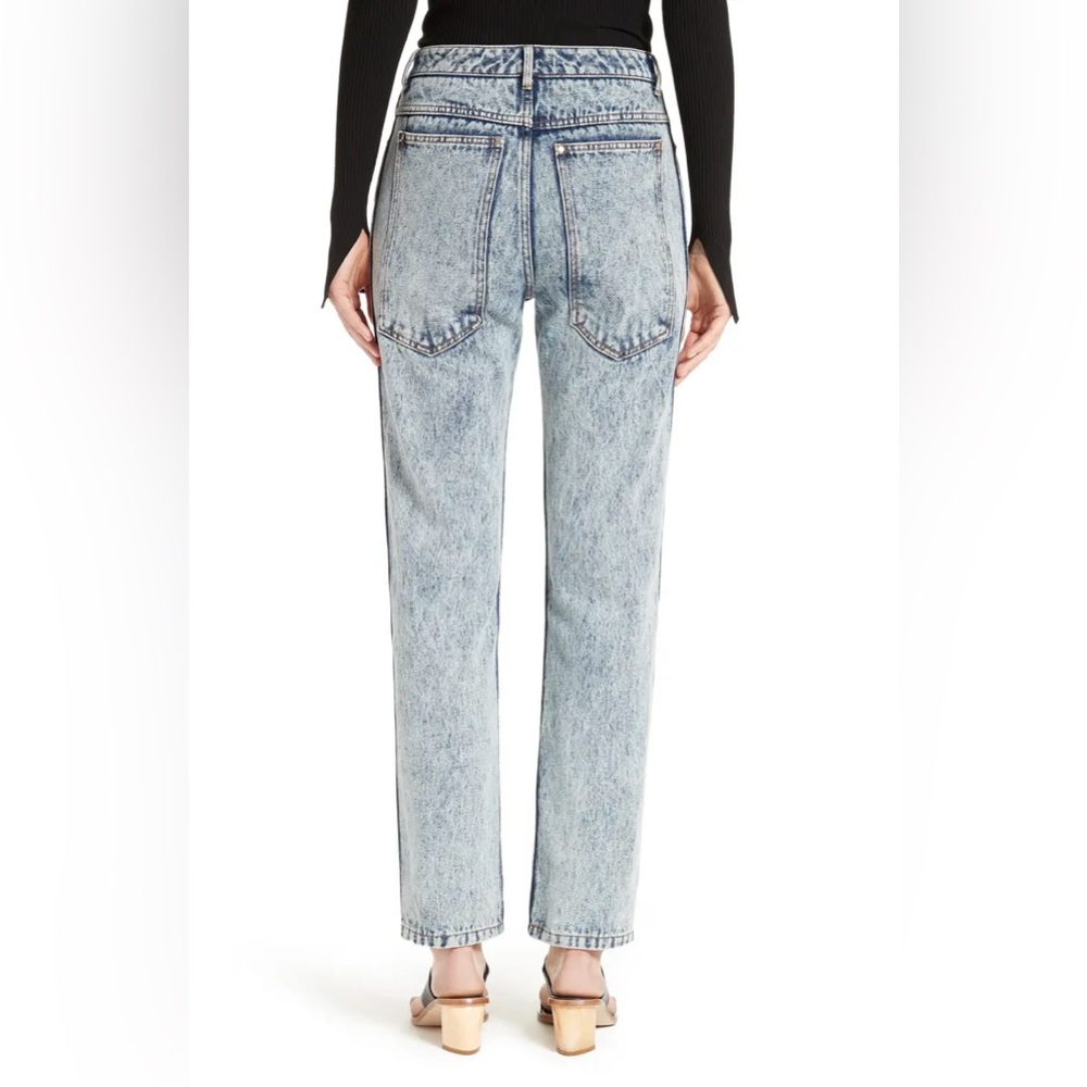 Tibi Light Wash Straight Leg Jeans